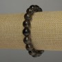 Smoky Topaz Smooth Bead Bracelet, 10mm diameter, 18cm length stretch
