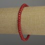 Coral Rondelle Bracelet, diameter 5.5×3.5 mm, stretch 18 cm