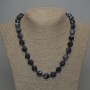 Necklace made of natural sodalite stone, octagonal facets, diameter 12×10 mm, length 50 cm ± with clasp