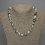Mossy Agate Necklace with Multisided Beads, 12x10mm, length 50cm ±