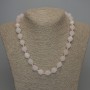 Necklace made of natural stone Rose Quartz facets, diameter 12x10mm, length 50 cm