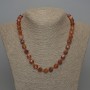 Carnelian Beaded Necklace with Faceted Beads, 10x9 mm, length 50 cm +/-