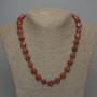 Necklace of Natural Stone Red Jasper Multifold Beads, 12×10 mm ±, length 50 cm ±