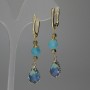 Aquamarine Faceted Granule Bead 8mm+-Drop 17x10mm+-, length 53mm+-