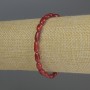 Coral Bead Bracelet, grain pattern, diameter 10×5 mm, stretch length 18 cm
