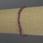 Bracelet Ruby faceted coin, 4x2, 5mm+-, length 18cm stretch