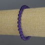 Sugilite Bracelet with Smooth Beads, 6mm diameter ±, 18cm length Stretch