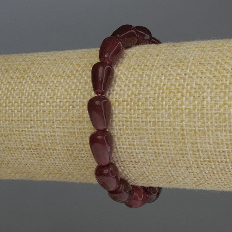 Tourmaline Drop Bracelet, 12x8mm beads, 18 cm length stretch