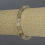 Bracelet Labradorite smooth bead, diameter 7mm±, length 18cm stretch