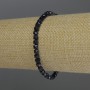 Aventurine Bracelet "Night of Cairo" Faceted Cube, 4mm diameter, 18cm length stretchy