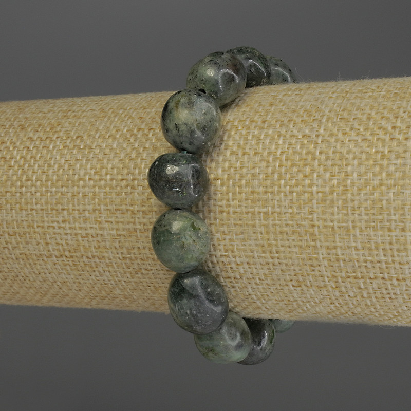 Seraphinite Faceted Bracelet, 12-14×11mm, +/- diameter, 18cm length stretch