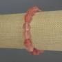 Chalcedony Bead Bracelet, faceted, diameter 9-13×9mm, elasticity, 18cm