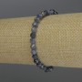 Bracelet Sapphire Faceted Bead, 5mm diameter ±, length 18cm (stretch)