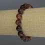 Agate Bead Bracelet, smooth round beads 10mm, stretchy length 18cm