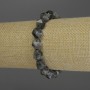Bracelet Labradorite with Multistructured Beads, diameter 10x8mm ±, length 18cm stretch