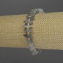 Bracelet Labradorite Chip, diameter 10-14×3mm±, seed beads 3mm±, length 18cm stretch