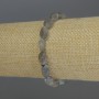 Bracelet Labradorite Faceted Beads, 10×8 mm, stretchy, 18 cm