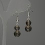Smoky Quartz Faceted Bead Earrings 8mm+ and 10mm+ with 38mm+ length