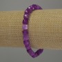 Bracelet Gem-Polished Tourmaline Cube, 6x6mm, elastic 18cm