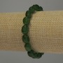 Chrysoprase Beaded Bracelet, 11x8 mm faceted beads, stretchy 18 cm