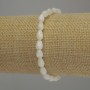 Bracelet with Mother of Pearl Drop, diameter 8x5mm±, length 18cm stretch