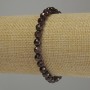 Garnet bracelet faceted bead, diameter 7mm +/-, length 18cm stretch