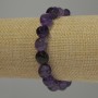 Amethyst tumbled bracelet, 10x9mm, elasticity, 18cm length