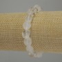 Bracelet Mountain Crystal Cabochon, diameter 9-14×10mm +-, length 18cm stretch