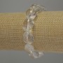 Bracelet Mountain Crystal faceted, diameter 18x14mm +-, length 18cm stretch