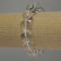 Bracelet Mountain Crystal Smooth Bead, 14mm diameter, 18cm length stretchy