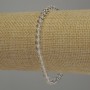 Bracelet Mountain Crystal smooth beads, 4mm diameter ±, length 18cm stretch