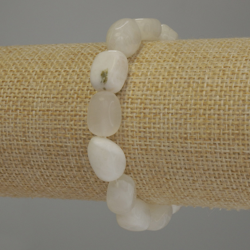 Adularite Faceted Bracelet, 13x8mm, diameter, 18 cm length (stretch)