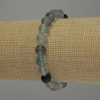 Fluorite Smooth Sphere Bracelet, 8mm diameter, 18cm length stretch
