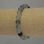 Fluorite Smooth Sphere Bracelet, 8mm diameter, 18cm length stretch