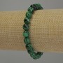 Malachite Beaded Round Bracelet, 8mm diameter, 18 cm length, stretch