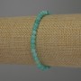 Amazonite Bead Bracelet Smooth 4mm Balls, 18cm adjustable stretch