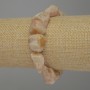 Bracelet Citrine Rough-cut Stone Bead, diameter 14-20×14mm ±, length 18cm stretch