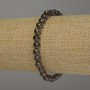 Bracelet Smoky Topaz faceted bead, diameter 6mm±, length 18cm stretch