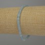 Aquamarine Rondelle Bracelet, diameter 4x2.5 mm, 5 mm±, length 18 cm stretch