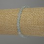 Aquamarine Bead Bracelet, faceted round beads 5mm, stretch length 18cm
