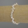 Bracelet with Freshwater Pearls, oval, diameter 6-8×5 mm, length 18 cm (stretch)
