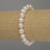 Bracelet with freshwater pearls, diameter 9×8mm +/-, length 18cm (stretch)