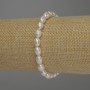 Bracelet with Freshwater Pearls, oval shapes, 8x5 mm +/-, length 18 cm (stretch)