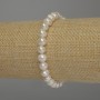 Bracelet Freshwater Pearls, diameter 7×6, 5mm±, length 18cm (elastic)