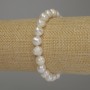 Bracelet Freshwater Pearls, diameter 9×8mm +-, length 18cm (stretch)