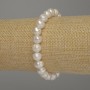 Bracelet with Freshwater Pearls, diameter 9x8mm ±, length 18cm (stretch)