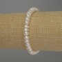 Bracelet with Freshwater Pearls, 7×5 mm, 5 mm±, length 18 cm (stretch)