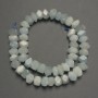 Aquamarine Beads, Faceted, 10x8 mm, on a string, length 39 cm