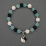 Bracelet Assorted Smooth Beads, 8mm± diameter + 5x2mm± rondelle, 18mm± length, elastic