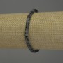 Larvikite Bracelet Rondel, 4x2 mm, stretch length 18 cm
